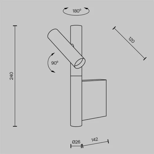 Настенный светильник (бра) Utility 3000K 3Вт (Латунь) - фото 7