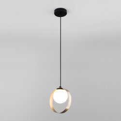 Подвесной светильник со стеклянным плафоном 50205/1 черный/бронза (051773)