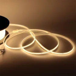 Светодиодная лента COB 320 chip/m, 220V, 9W/m, warm white, IP68, 320WW