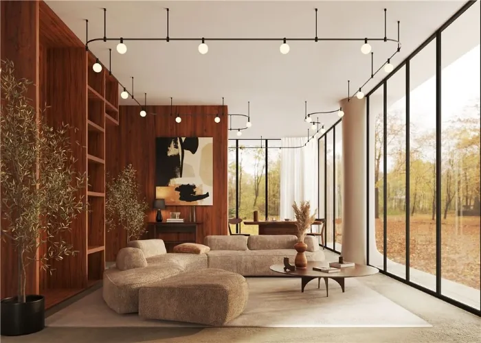 Трековый светильник Luna 3000К 5Вт 220° (Черный) - фото 3