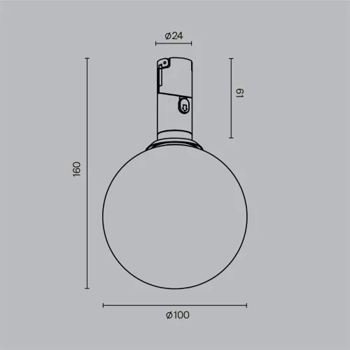 Трековый светильник Луна / Luna 3000К 5Вт 220° (Черный) TR208-1-5W3K-B - фото 4