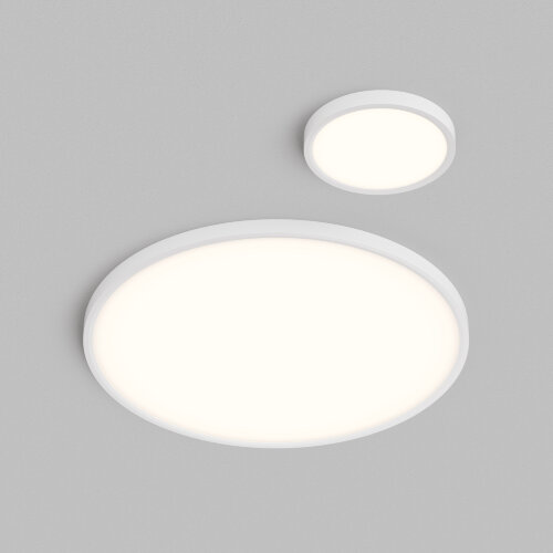 DK6524-WH Накладной светильник THIN, IP40, 50W, 3000K/4000K/6500K, переключатель цветовой температуры на корпусе, белый, полимер. Фото 3