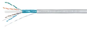 Кабель витая пара F/UTP кат.6 4х2х23AWG solid PVC нг(А)-LS FTP-4P-Cat.6-SOLID-GY сер. (уп.305м) Cabeus 8947c - фото 2