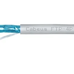 Кабель витая пара F/UTP кат.6 4х2х23AWG solid PVC нг(А)-LS FTP-4P-Cat.6-SOLID-GY сер. (уп.305м) Cabeus 8947c