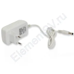 Сетевой адаптер 12V 1A 12W, Z13, штекер 5.5x2.1, белый корпус