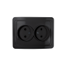 Розетка двойная CLASSICO черная 2102B IN HOME - Фото
