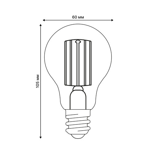 LED-A60-5W-4000K-E27-CL GLY01TR Лампа светодиодная, Форма A, прозрачная, Серия Яркая A++, Белый свет 4000K - фото 5