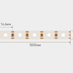 Светодиодная лента SPI, 5050, 60 LED/м, 9 Вт/м, 12В , IP20, Цвет: RGB, SWG5PT60-12-9-WS2815RGB 032522