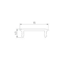Экран SL-W15-S-2000 CLEAR (Arlight, Пластик) 037239