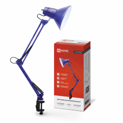 Светильник настольный под лампу на струбцине СНС 13Ф 60Вт E27 230В ФИОЛЕТОВЫЙ IN HOME