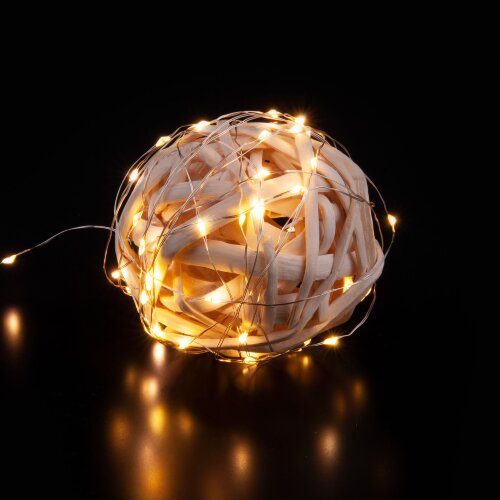 Гирлянда нить "Роса" теплый белый 5м IP20 - Фото 5