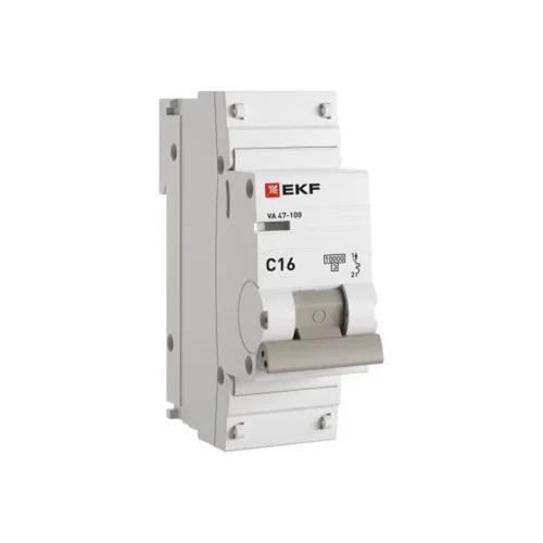 Выключатель автоматический модульный 1п C 16А 10кА ВА 47-100 PROxima EKF mcb47100-1-16C-pro - фото