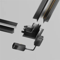 Коннектор угловой Radity встраиваемый черный (Черный)