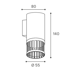 Светильник WOLTA WSL-GU10/W19B под лампу GU10 Черный PORTA