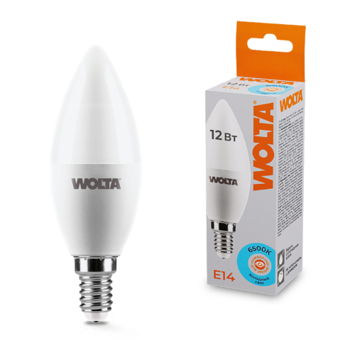 Светодиодная лампа WOLTA 25WC12E14 12Вт 6500K Е14 - фото 1.