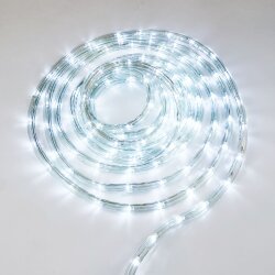 ULD-D50 15M-С08 IP44 WHITE Гирлянда светодиодная Дюралайт, 15м, Коннектор в-к, Белый свет, Провод черный