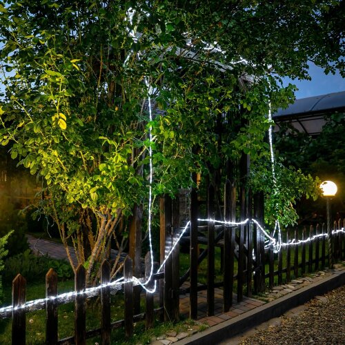 ULD-D50 15M-С08 IP44 WHITE Гирлянда светодиодная Дюралайт, 15м, Коннектор в-к, Белый свет, Провод черный - фото 5