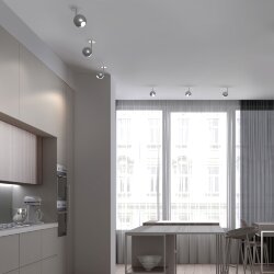 Встраиваемый точечный светодиодный светильник 9925 LED 8W 4200K серебро (053736)