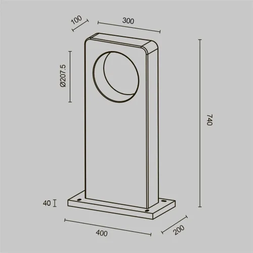 Ландшафтный светильник Бетон / Betone 3000К 7Вт IP 65 (Цемент) O469FL-L7CM3K1 - фото 6