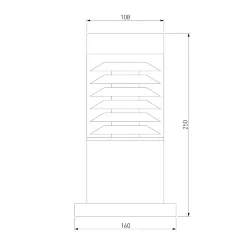 Ландшафтный светильник 1508 Techno черный IP54 1508 Techno черный (035096)