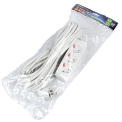 S-GCU3-10 WHITE Удлинитель серии Ultra, шнур 10м., 3 гнезда, 16A, с-з, Белый, TM Uniel