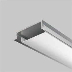 Алюминиевый профиль встраиваемый с накладным фланцем 30x6 (Серебро, 2 м), ALM-3006-S-2M 632018 (Серебро)