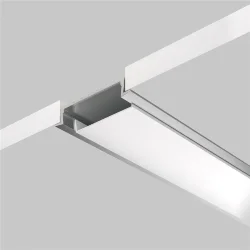 Алюминиевый профиль встраиваемый с накладным фланцем 30x6 (Серебро, 2 м), ALM-3006-S-2M 632018 (Серебро)