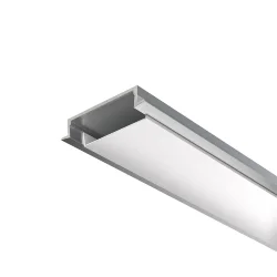 Алюминиевый профиль встраиваемый с накладным фланцем 30x6 (Серебро, 2 м), ALM-3006-S-2M 632018 (Серебро) 632018