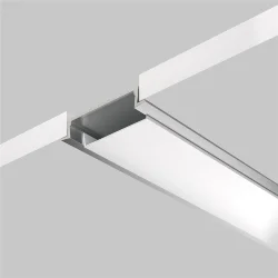 Алюминиевый профиль встраиваемый с накладным фланцем 30x6 (Серебро, 2 м), ALM-3006-S-2M 632018 (Серебро) 632018