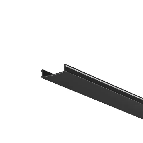 Рассеиватель для профиля 61×14 (Чёрный, 2 м), ALM-6114-B-DF-2M 642014 (Черный) - фото