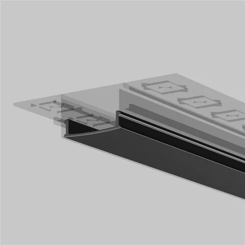 Рассеиватель для профиля 61×14 (Чёрный, 2 м), ALM-6114-B-DF-2M 642014 (Черный) - фото 4