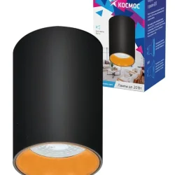 Светильник светодиодный FixtGU10_002Black GU10 накладной черн. КОСМОС KFixtGU10_002Black