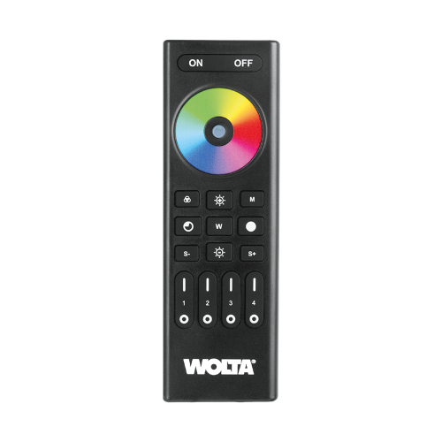 Пульт WOLTA SMART WRC-07/BK для лент RGB, RGBW, RGBW+MIX, 4 зоны IP20 2,4ГГц черный - фото 2.