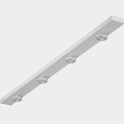 'Крепление сменное М14 для светильников MINI VILLY, поворотное накладное четверное, цвет Белый, MINI-VL-M14-WH 004876