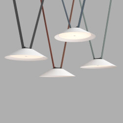 Cветильник для трека-ремня Belty Smart, серия Flow, со светодиодом, D300*H71мм, 48V DC, 20W, RA90, 120°, 2700-6500K, IP20, белый с черным, алюминий, Denkirs DK5664-WH+BK