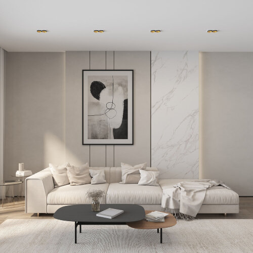 DK2422-GD Встраиваемый светильник, IP 20, 50 Вт, GU10, черный/золотой, алюминий. Фото 9