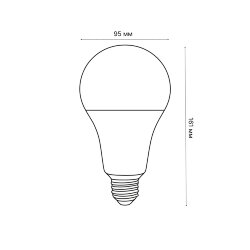 LED-A95-30W-4000K-E27-FR-NR Лампа светодиодная, Форма A, матовая, Серия Norma, Белый свет 4000K, Картон