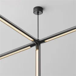 Х-образный вертикальный коннектор для системы Shelf с вводом питания (Черный)