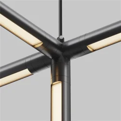 Х-образный вертикальный коннектор для системы Shelf с вводом питания (Черный)