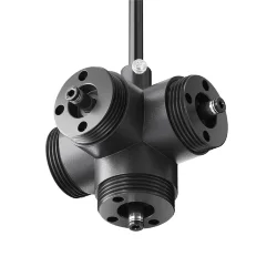 Х-образный вертикальный коннектор для системы Shelf с вводом питания (Черный) CA019L4C-P-B