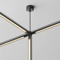 Х-образный вертикальный коннектор для системы Shelf с вводом питания (Черный) CA019L4C-P-B