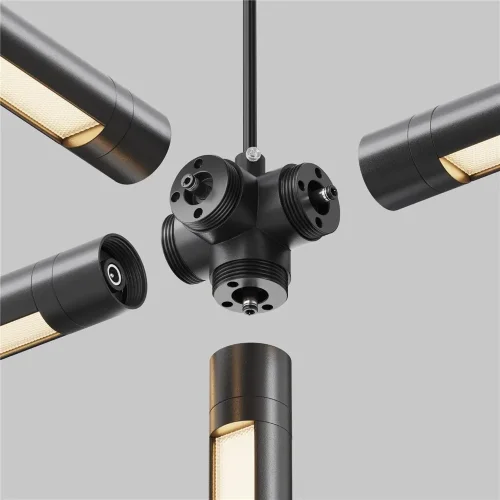 Х-образный вертикальный коннектор для системы Shelf с вводом питания (Черный) CA019L4C-P-B - фото 4