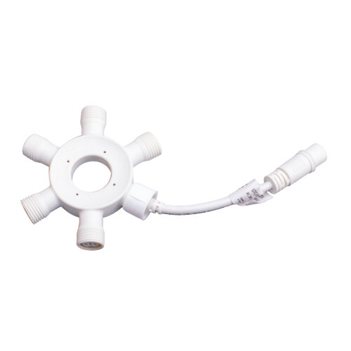 UTC-F90 Y6 WHITE Соединитель для гирлянд серии F90RPO, круговой, 1 вход-5 выходов, Белый - фото 5