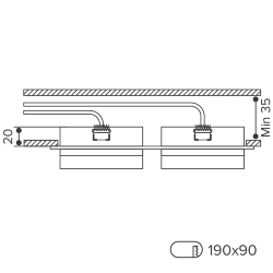 Светильник WOLTA WDL-GX53/06BL-02 под лампу GX53 Черный LUCE