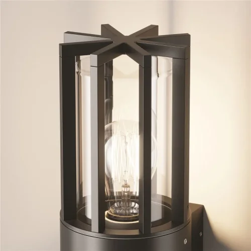 Настенный светильник (бра) Barrel E27x1 15Вт IP 54 (Графит) - фото 4