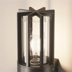 Настенный светильник (бра) Barrel E27x1 15Вт IP 54 (Графит)