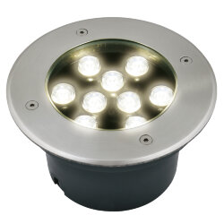 ULU-B12A-9W-2700K IP67 GREY Светильник светодиодный уличный, Архитектурный встраиваемый, Теплый белый свет 2700К, Корпус серый.