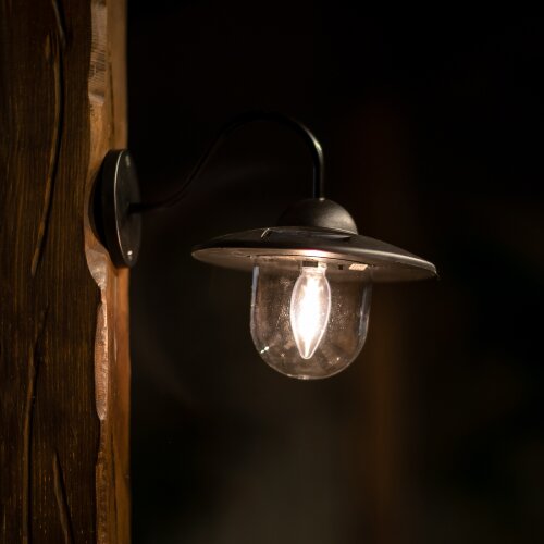 USL-F-152-PT200 LONDON Cветильник настенный на солнечной батарее с филаментной лампой, Теплый белый свет, 1xАА Ni-Mh аккумулятор в-к, IP44, TM Uniel - фото 6