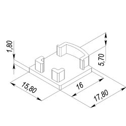 Заглушка для LC-LP-1616 отверстием