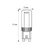 LED-JCD-9W-3000K-G9-CL GLZ09TR Лампа светодиодная, прозрачная, Теплый белый свет 3000К. - фото 2
